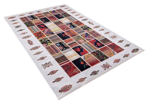 Alberta Multy Patchwork Digital Print Area Rug