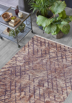 Modern Digital Area Rug – Brown Antibacterial Non-Slip Carpet for Living Room