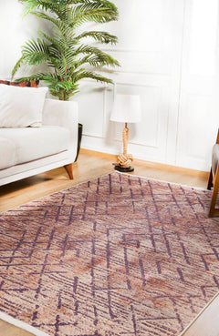 Modern Digital Area Rug – Brown Antibacterial Non-Slip Carpet for Living Room