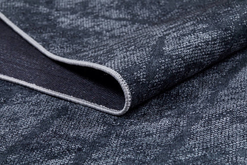 Anthracite Striped Area Rug – Digital Print Rug | Non Slip Carpet for Living Room