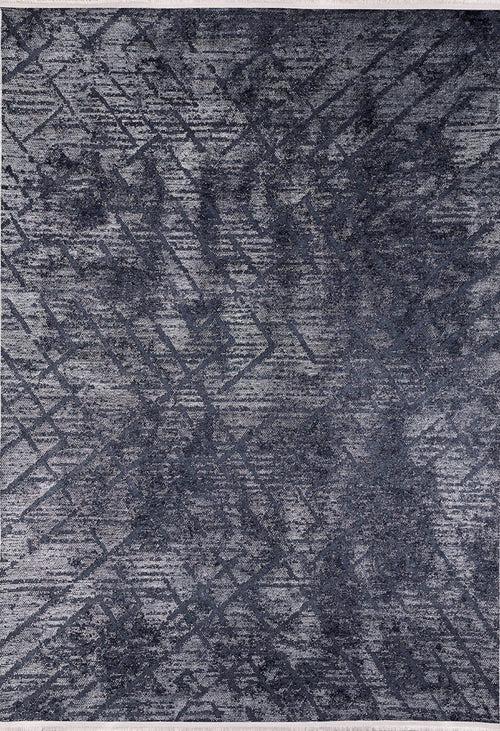 Anthracite Striped Area Rug – Digital Print Rug | Non Slip Carpet for Living Room