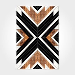 Geometric Area Rug – Washable Non Slip Chenille Cotton Rug With Modern Design