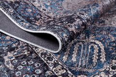 Navy Classic Area Rug – Digital Print Rug | Antibacterial, Non Slip, Washable Carpet