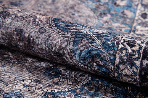 Navy Classic Area Rug – Digital Print Rug | Antibacterial, Non Slip, Washable Carpet