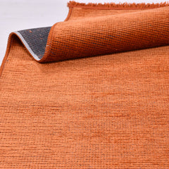 Natural Latex Area Rug – Modern Orange Cotton 7mm Pile Jacquard Woven