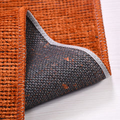 Natural Latex Area Rug – Modern Orange Cotton 7mm Pile Jacquard Woven