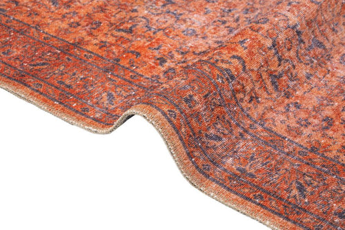 Vintage Area Rug – Alkmaar Orange Cotton Chenille Digital Print Carpet for Living Room