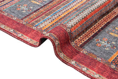 Digital Print Area Rug – Stylish Red Frame Cotton Chenille Washable Carpet