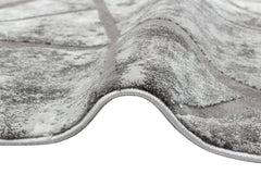 Modern Area Rug – Anthracite Geometric Machine Made Rug with Soft Texture