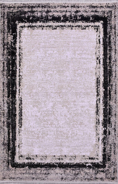 Alyssay Black Frame Machine Made Area Rug