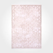 Cream Geometric Area Rug – Machine Made Rug with 11 mm Pile Height & Laser Cut Edges