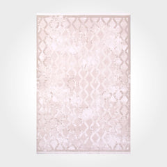 Cream Geometric Area Rug – Machine Made Rug with 11 mm Pile Height & Laser Cut Edges