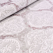 Geometric Area Rug - Machine Made Rug With 10 mm Pile Height | Pink Cream