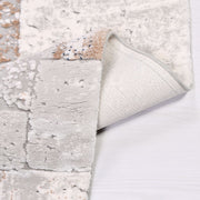 Cream Geometric Rug – Machine Made Area Rug With 11 mm Pile Height & Overlocked Edge