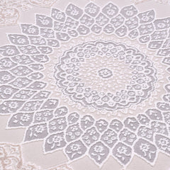 Cream Area Rug - Machine Made Classic Frame Rug With 8mm Pile Height