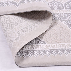 Cream Area Rug - Machine Made Classic Frame Rug With 8mm Pile Height