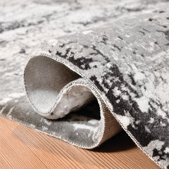 APurpleay Grey Modern Machine Made Area Rug