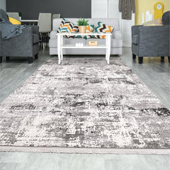 APurpleay Grey Modern Machine Made Area Rug