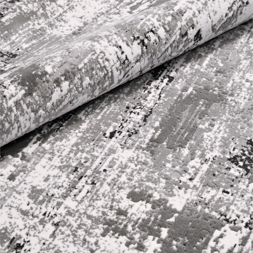 APurpleay Grey Modern Machine Made Area Rug