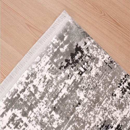 APurpleay Grey Modern Machine Made Area Rug