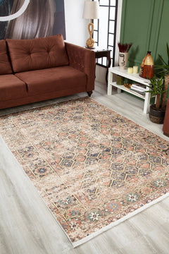 Modern Digital Print Rug - Beige Area Rug Non Slip Antibacterial Carpet