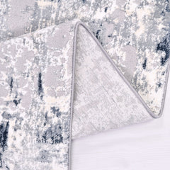 Modern Area Rug – Grey Blue Machine Made Rug | Anti Slip, Washable Non Slip