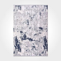 Modern Area Rug – Grey Blue Machine Made Rug | Anti Slip, Washable Non Slip