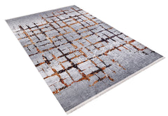 Modern Area Rug - Grey Digital Print Rug | Non Slip, Antibacterial Carpet