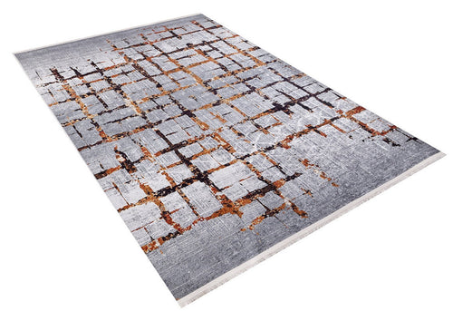 Modern Area Rug - Grey Digital Print Rug | Non Slip, Antibacterial Carpet