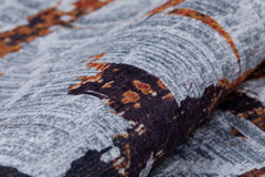 Modern Area Rug - Grey Digital Print Rug | Non Slip, Antibacterial Carpet