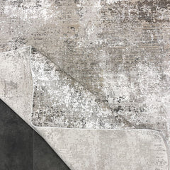 Viscose Area Rug - Modern Beige Machine Made Rug with 7mm Pile Height