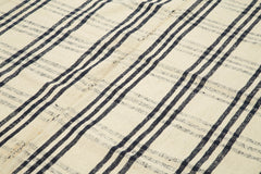 Anatolian Kilim Beige Striped Cotton Wool Handmade Area Rug 6'9'' x 10'7''