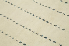 Handmade Area Rug – Anatolian Kilim Striped Cotton Wool 4'6'' x 9'10'' Vintage Carpet