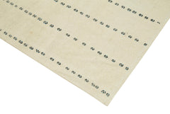 Handmade Area Rug – Anatolian Kilim Striped Cotton Wool 4'6'' x 9'10'' Vintage Carpet