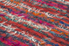 Anatolian Kilim White Striped Cotton Wool Handmade Area Rug 6'0'' x 8'7''