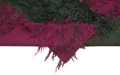 Anatolian Kilim Purple Striped Cotton Wool Handmade Area Rug 3'10'' x 6'11''