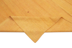 Anatolian Kilim Yellow Striped Cotton Wool Handmade Area Rug 7'0'' x 10'11''