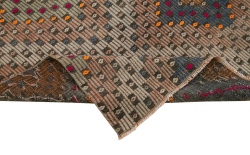 Anatolian Runner White Striped Cotton Wool Handmade Area Rug 3'4'' x 11'1''