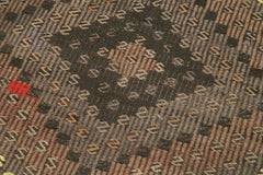 Anatolian Runner White Striped Cotton Wool Handmade Area Rug 2'6'' x 10'4''