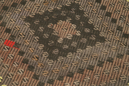 Anatolian Runner White Striped Cotton Wool Handmade Area Rug 2'6'' x 10'4''