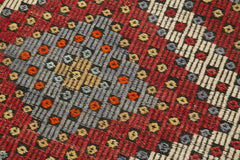 Anatolian Runner White Striped Cotton Wool Handmade Area Rug 2'8'' x 11'1''