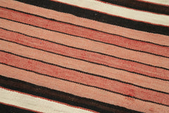 Anatolian Runner White Striped Cotton Wool Handmade Area Rug 2'9'' x 9'11''