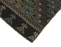 Anatolian Runner White Striped Cotton Wool Handmade Area Rug 2'10'' x 10'3''