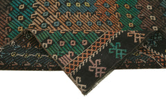 Anatolian Runner White Striped Cotton Wool Handmade Area Rug 2'10'' x 10'3''