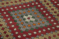 Anatolian Runner White Striped Cotton Wool Handmade Area Rug 2'10'' x 12'3''