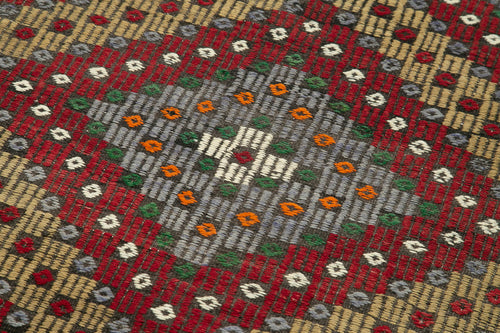 Anatolian Runner White Striped Cotton Wool Handmade Area Rug 2'10'' x 12'3''