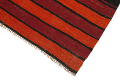 Anatolian Runner White Striped Cotton Wool Handmade Area Rug 2'10'' x 10'4''