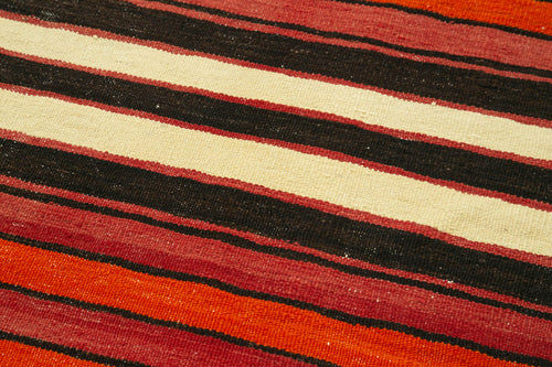 Anatolian Runner White Striped Cotton Wool Handmade Area Rug 2'11'' x 11'5''