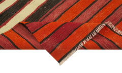 Anatolian Runner White Striped Cotton Wool Handmade Area Rug 2'11'' x 11'5''