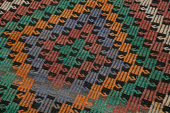 Anatolian Runner White Striped Cotton Wool Handmade Area Rug 2'11'' x 11'7''